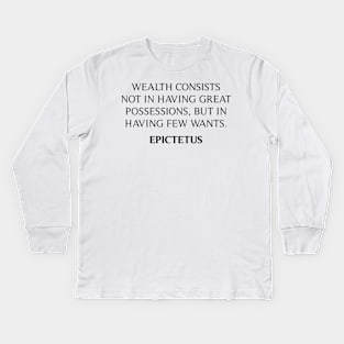 Epictetus Quote Kids Long Sleeve T-Shirt